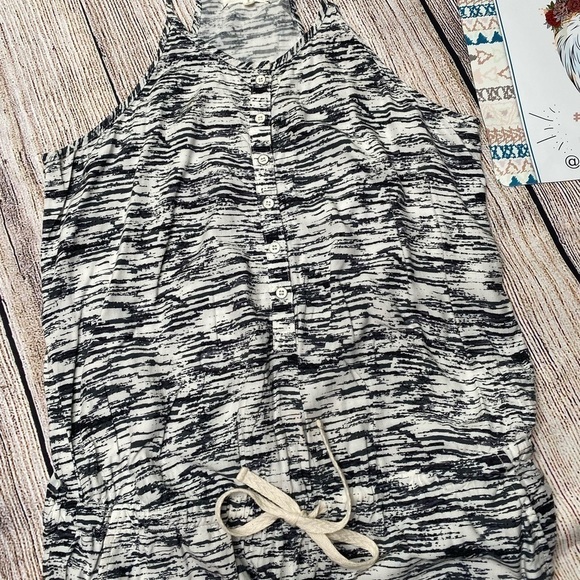 LOU & Grey Space Dye Racerback Drawstring Jumpsuit Size Small - Picture 4 of 10